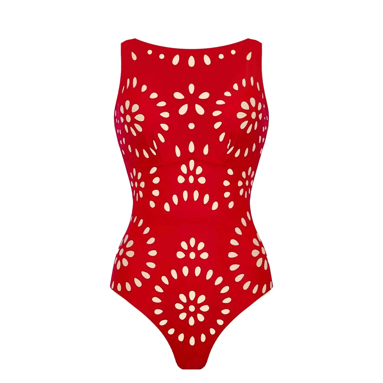 

2025 New Solid One-piece Swimsuit Classic Printed Lace Up Swimsuit Women's Push Up Flower One-piece Suit Beach Wear For Female