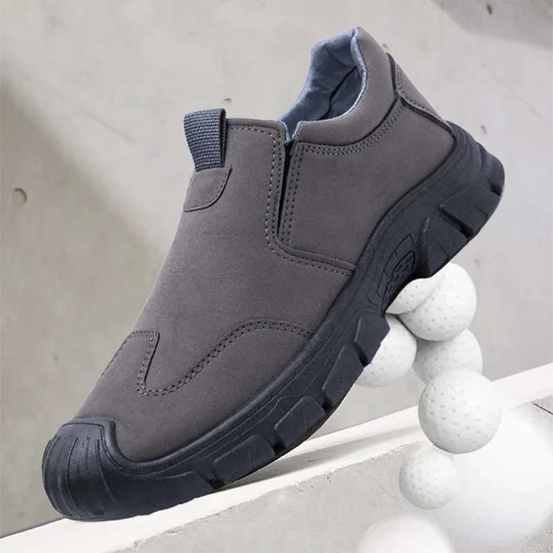 Men's Shoes 2025 Spring and Autumn Labor Protection Shoes Thick soled Wear resistant Low cut Anti slip Outdoor Work Clothes Shoe