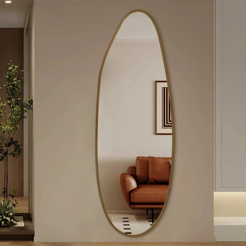 Funky Irregular Mirror Asymmetrical Girls Aesthetic Full Body Hanging Makeup Mirror Living Room Modern Espelhos Home Products