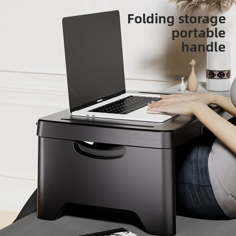 Mesa Plegable Portátil de Plástico Resistente, Mesa Multifuncional para Computadora, Escritorio Plegable para Dormitorio Estudiantil