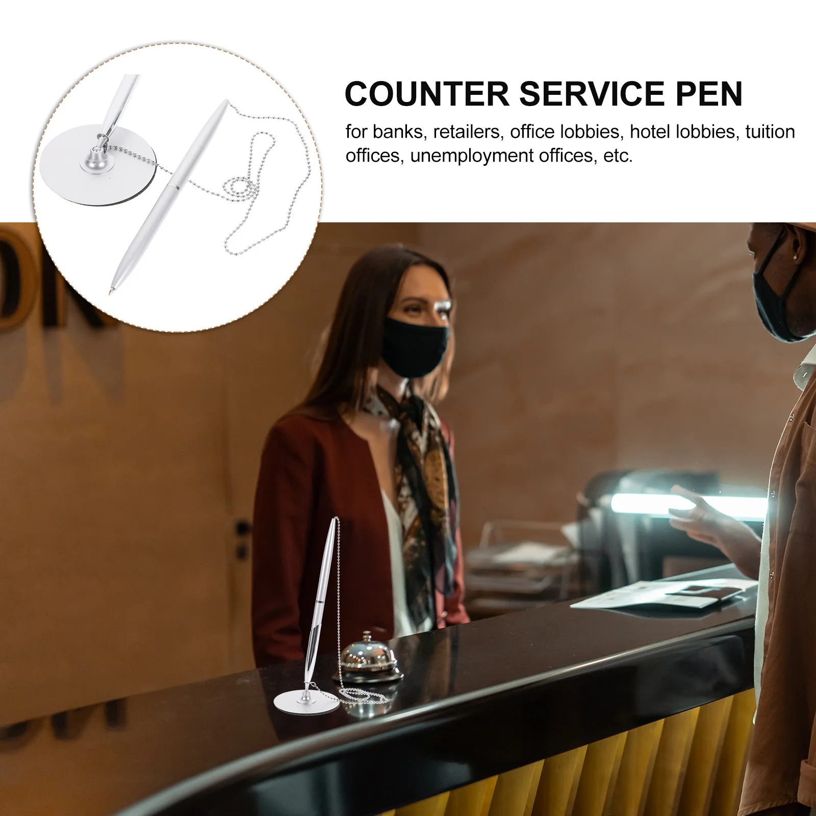 

Metal Ballpoint Pen Silver Smooth Writing No Scratch Sturdy Base Office School Stationery Counter Service Pen Creative Ballpoint