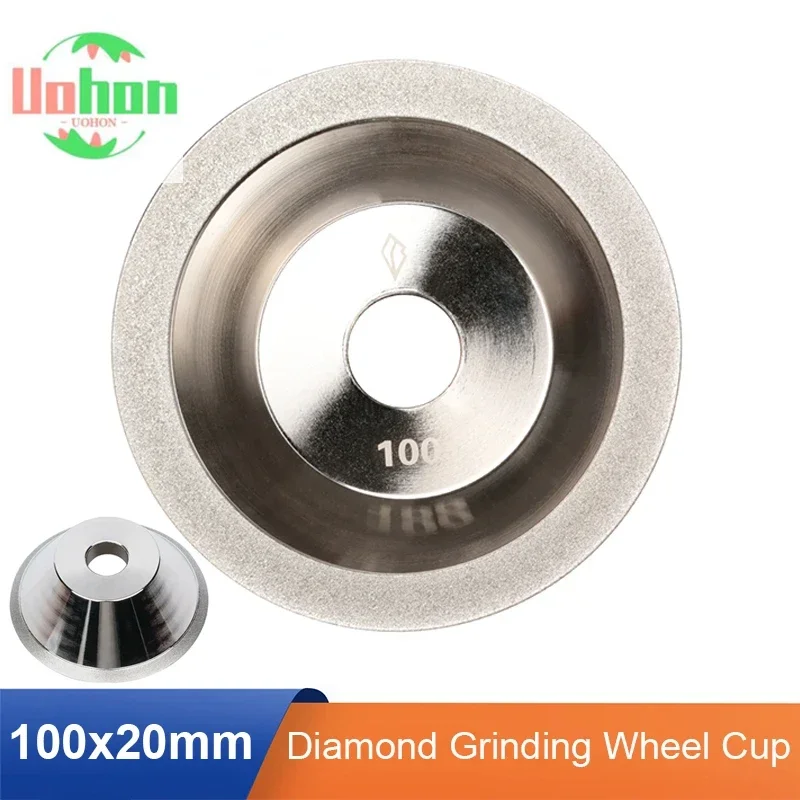 100mm Diamond Grinding Wheel Cup Shaped Diamond Wheels DIsc for Tungsten Steel Milling Cutter Tool Sharpener Grinder