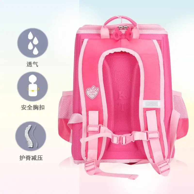 Crianças mochila proteção espinhal à prova dwaterproof água mochila dos desenhos animados olá kittys boa aparência de alta capacidade mochila moda presente