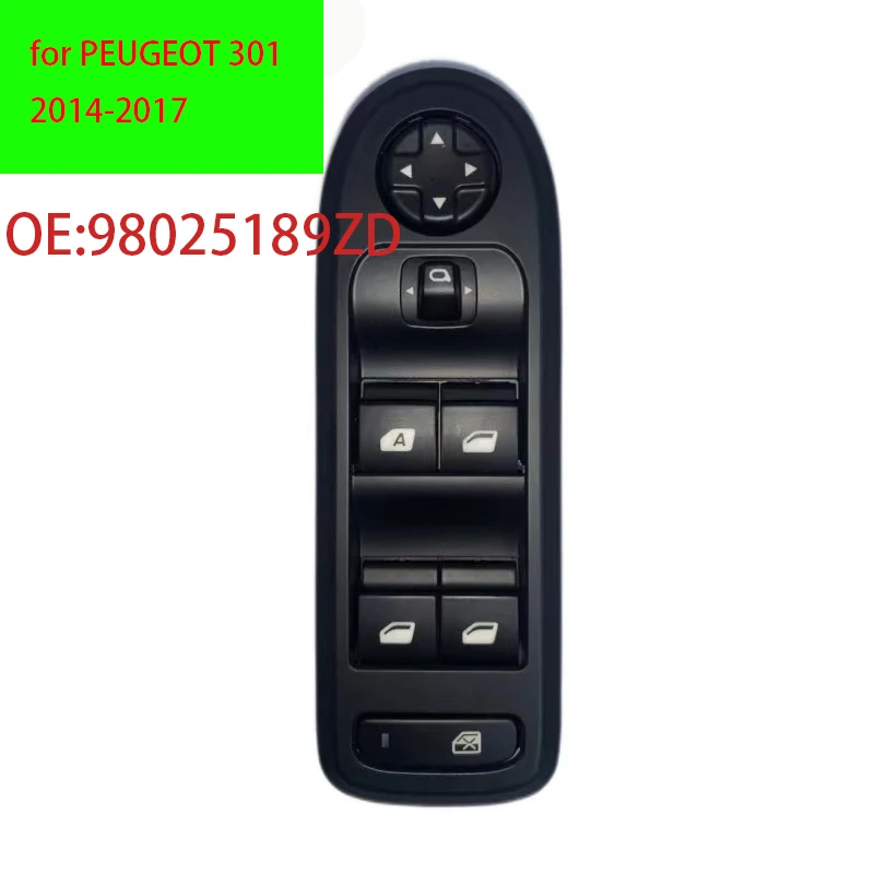 Electric Master Power Window Switch 98025189ZD for PEUGEOT 301 2014-2017