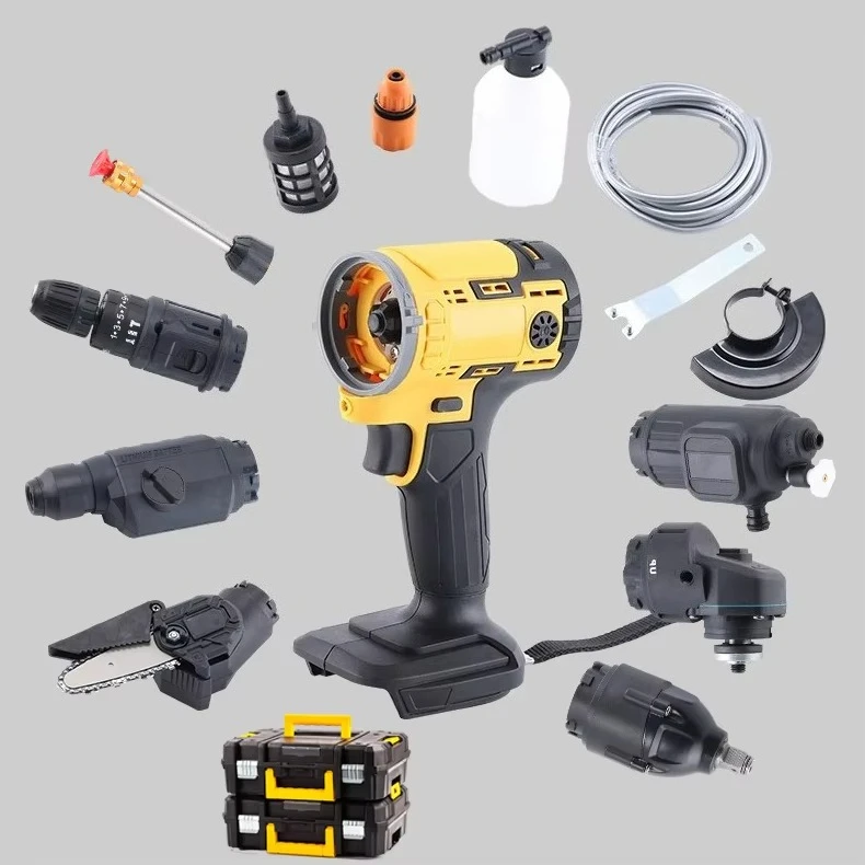 Brushless Household Repair DIY Tool for Batteries Impact Drill Wrench Hammer Angle Grinder Chainsaw Blower Wash Gun Set