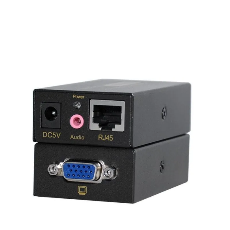 VGA Extender 100M Over Single RJ45 Network Cable, VGA Signal Amplifier Transmitter Receiver Adapter