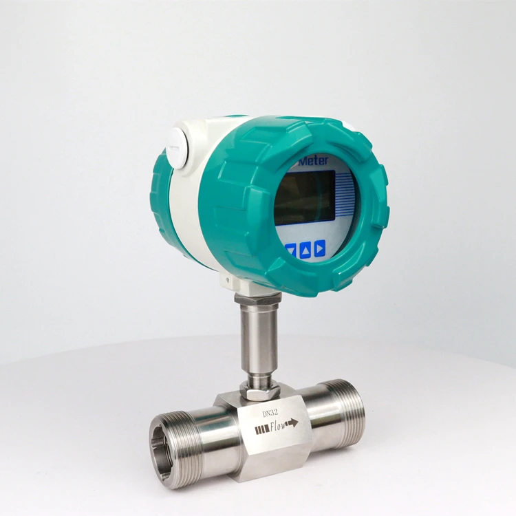 water liquid turbine flowmeter 4-20Ma Turbine Flow Meter Measuring Water Through Pipe Intelligent Flowmeter