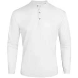 Men's Henry Collar Long Sleeve Polo Shirt Men's Autumn Casual Breathable Daily Spring High Quality Bottoming Shire TT