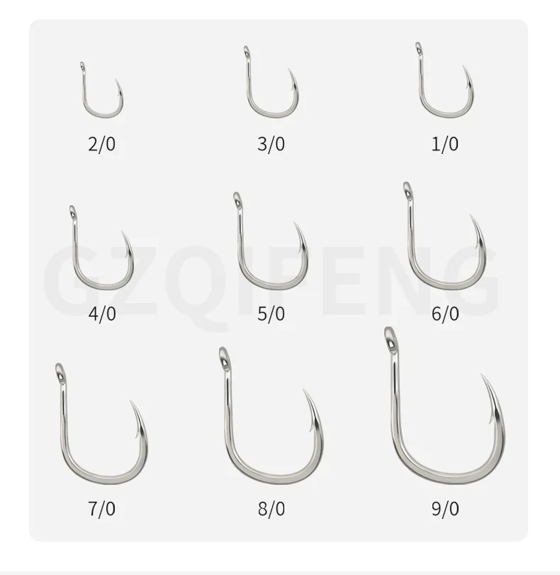 ZYZHE 5~10 Stück JIG Assist Hook Meeresangelhaken 9 Größen BKK Haken Boot-Angelhaken Bkk8062 5X Verstärkte Thunfischhaken Angelzubehör – Detail 3