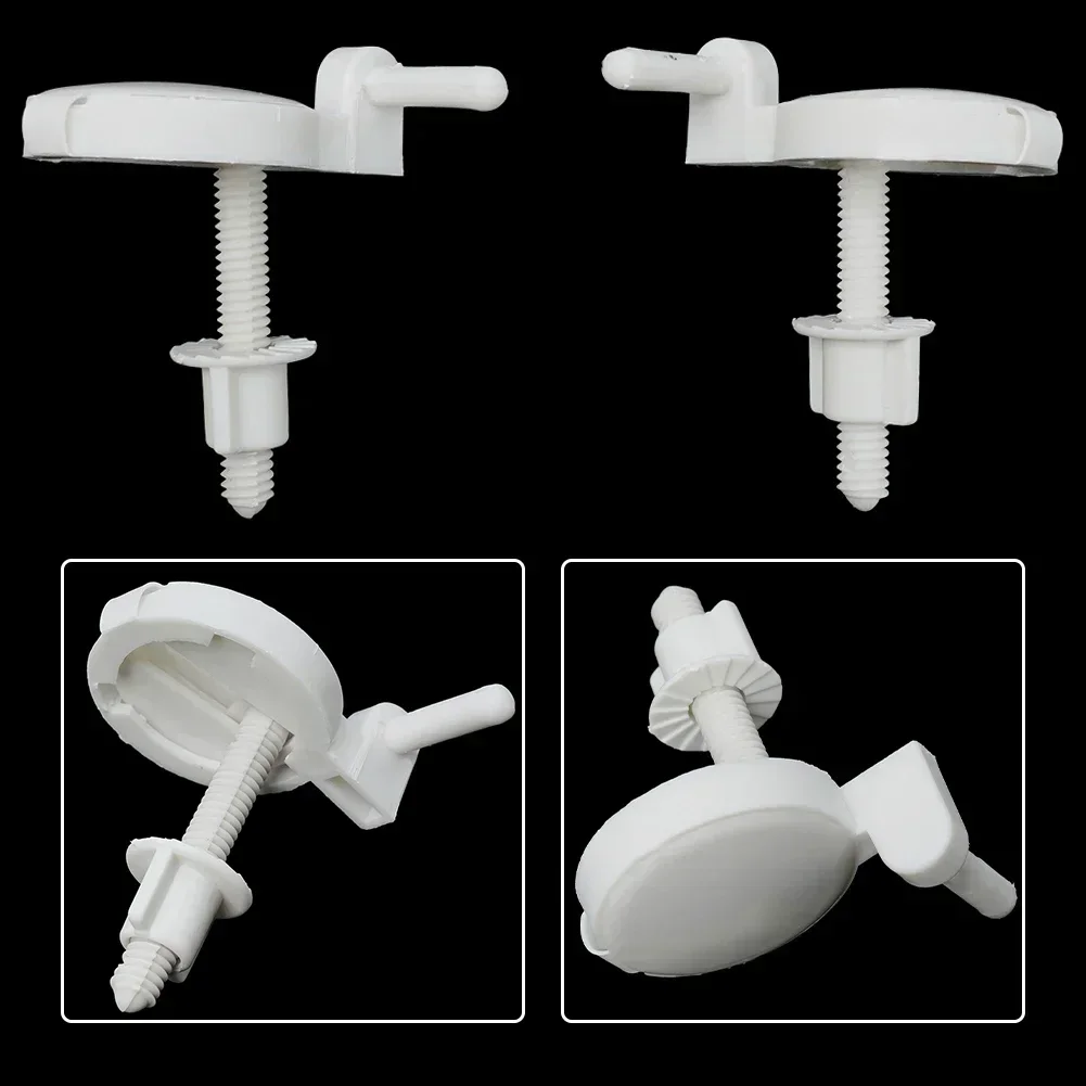 For Toilet Seats Fixtures Toilet Screw 2PCS 69*46mm ABS Plastic Fixing Accessories Kit Hinge Bolt Screw Toilet Pew