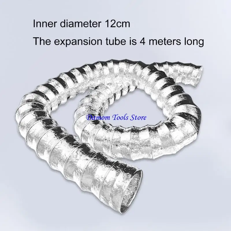 57be 120mm مجفف PVC ألومنيوم رقائق الدخان أنبوب دخان قناة مرنة تهوية لمستخرجات الحمام المطبخ أنابيب