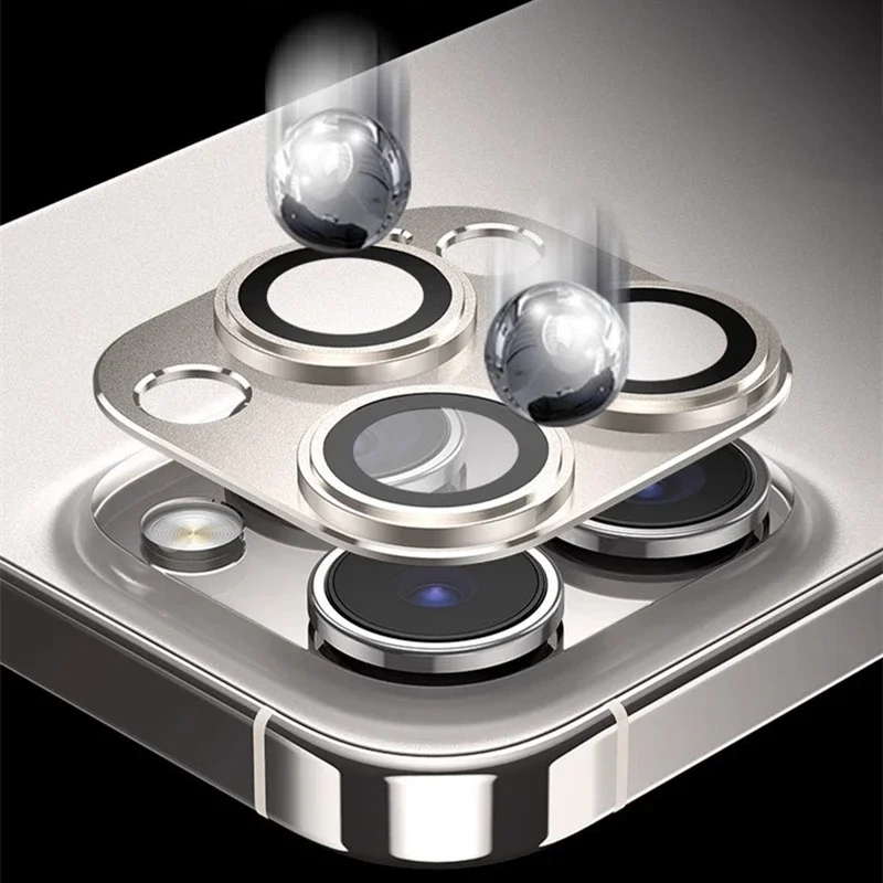 Metalowe szkło ochronne obiektywu aparatu do iPhone'a 15 14 11 Pro Max 13 12 Mini Capa do iPhone'a 15 14 Plus Pełna osłona obiektywu aparatu Szkło