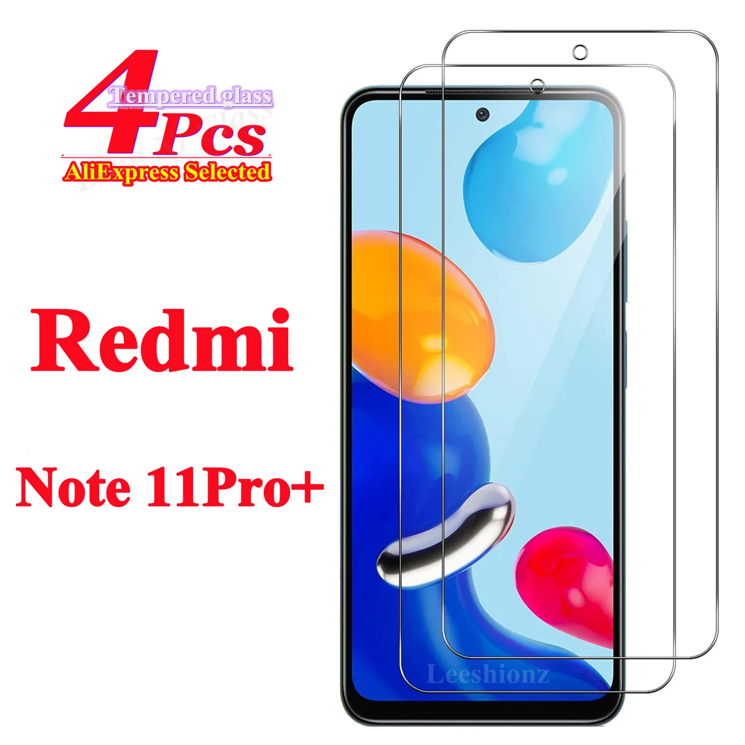 1/4 piece of glass film suitable For Xiaomi Redmi Note 11 Pro+ tempered glass high-definition anti drop screen protector