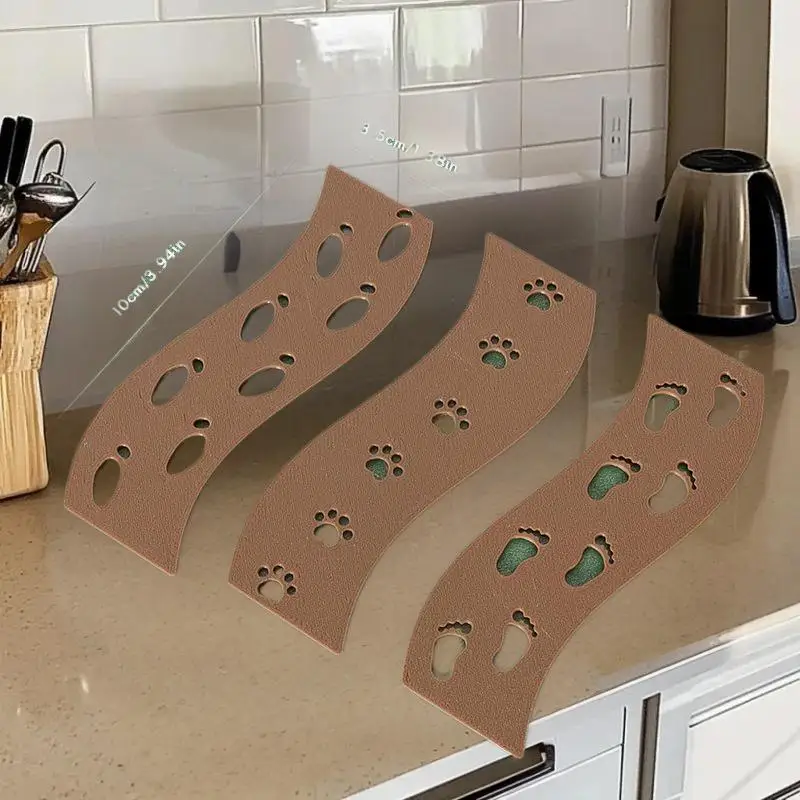 인형의 집 크리스마스 장식: 요정 정원 설정을 위한 발자국 바닥 매트 5개 세트