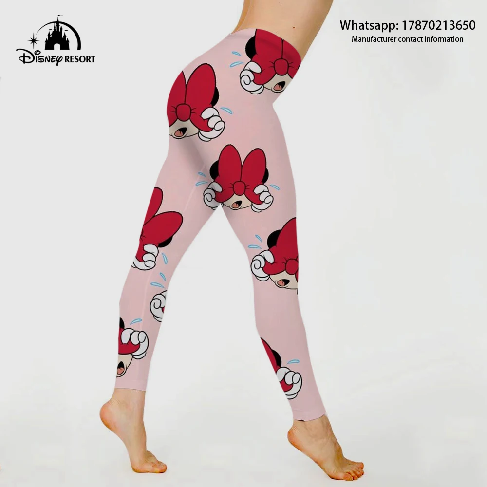 Ginásio feminino yoga calças sem costura activewear estiramento cintura alta exercício workout fitness leggings moletom disney marca