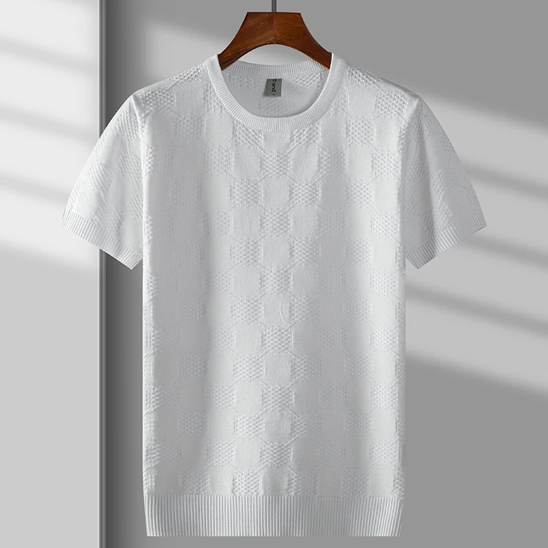 سترة تريكو رائعة للرجال من Pull Homme بلوفرات بأكمام قصيرة جودة الخريف سميكة وناعمة ومريحة ومطاطة Sueters De Hombre