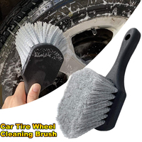 Car Tire Wheel Cleaning Brush Tyre Gap Detailing Clean Brush Tire Rim Wheel Hub Washing Brush Tool Vehicles Cleaning Accessories