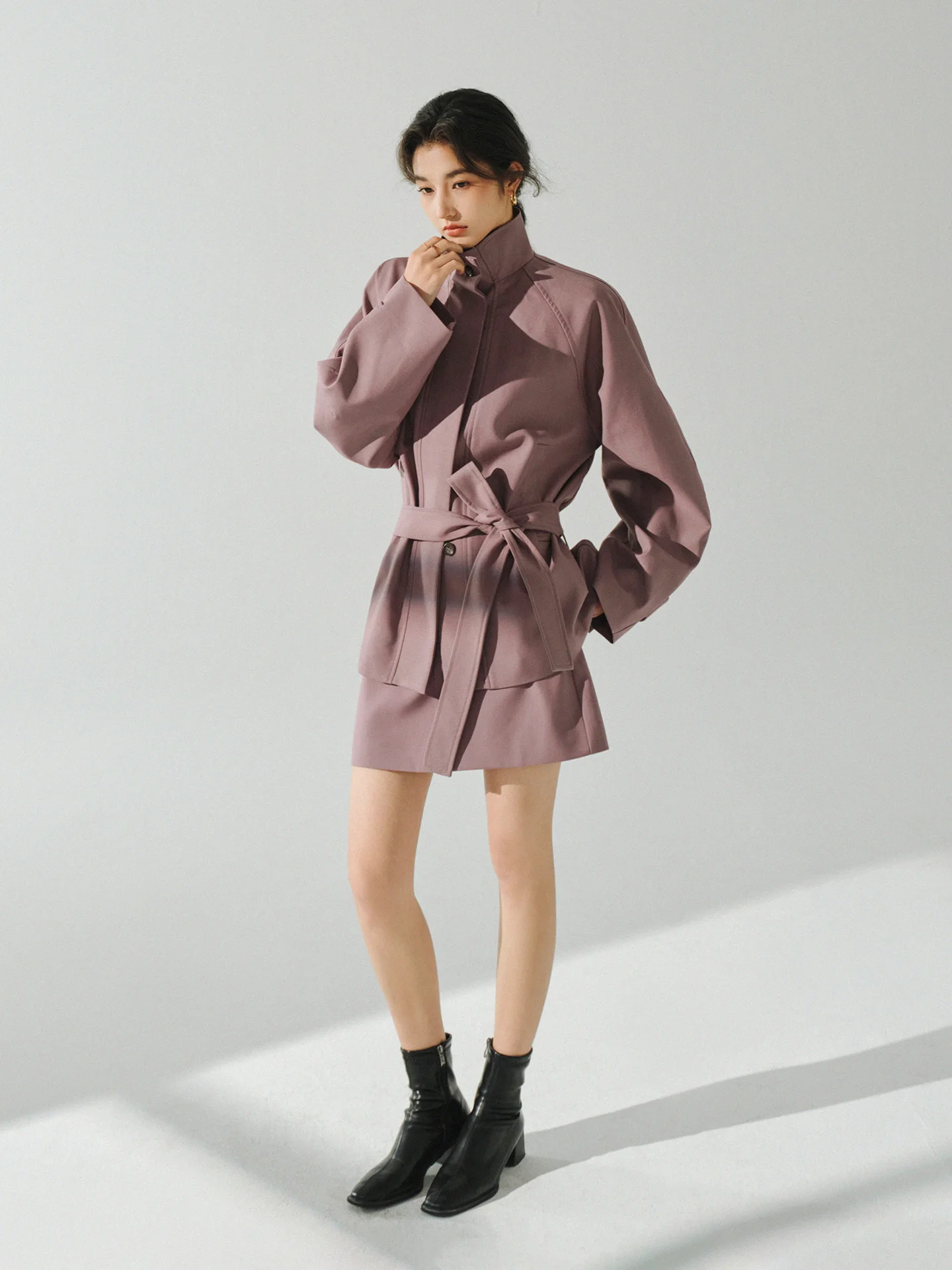 Women's Oversized Trench Coat - Loose Fit Raglan Sleeve Jacket