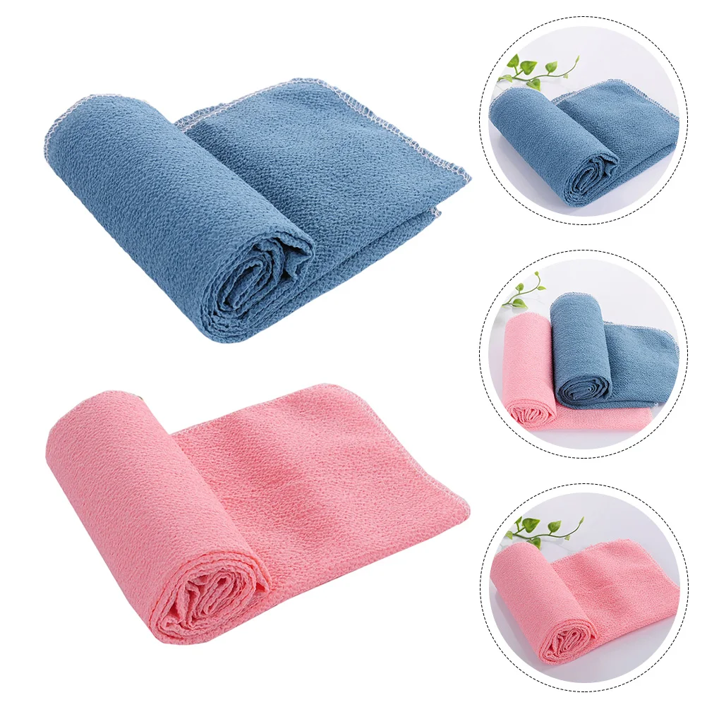 

2pcs Bath Exfoliator Back Rub Bathing Supplies Back-Pulling Bath Shower Back Rub Towel Shower Towel Portable