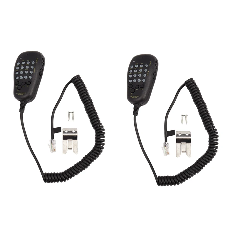 

2X DTMF MH-48A6J Ручной микрофон Разъем RJ-45 для радио Yaesu FT-8900 FT-2800M OT8G