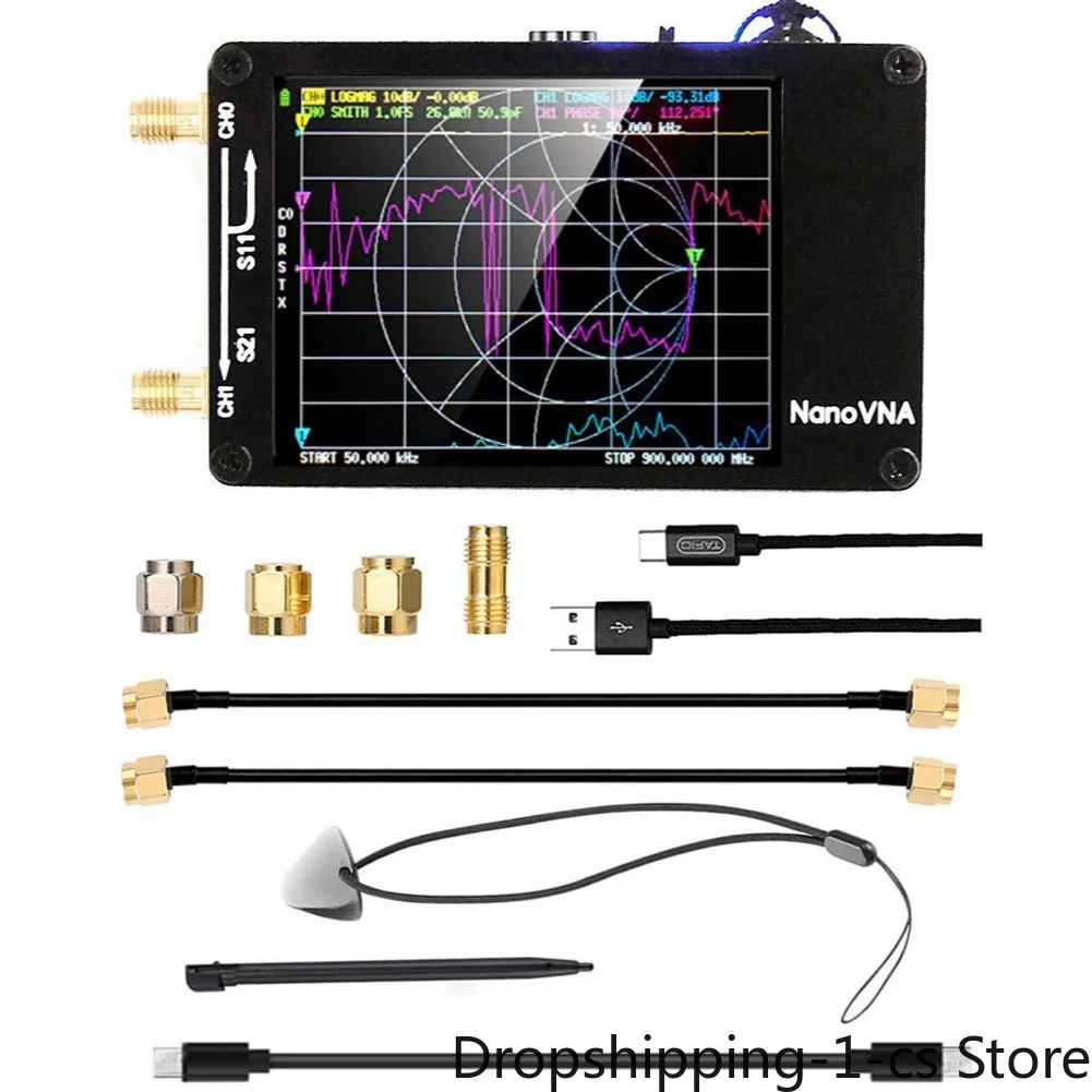 

NanoVNA-H Upgraded Antenna with SD Card Slot HF VHF UHF Vector Network Antenna Analyzer