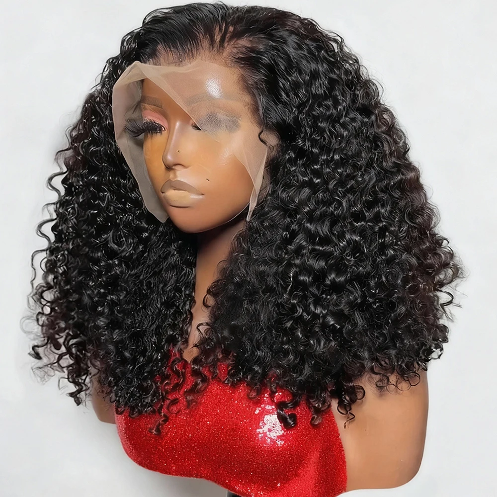 

Кудрявые вьющиеся парики Натуральный цвет 250% Глубокая волна 13x6 Hd Парики из натуральных волос на кружеве Бразильские 7x5 Бесклеевые фронтальные короткие парики Боб