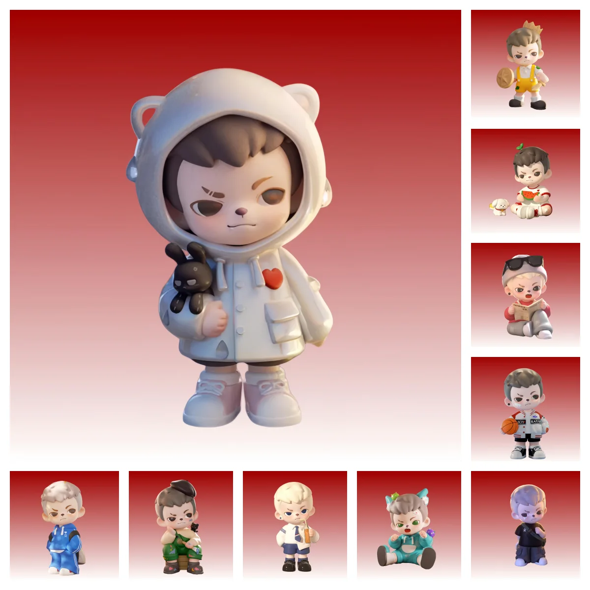 

New Original ​​Rayan Youthful Days Series Blind Box Anime Action Figure Surprise Mystery Box Customized Gift Collectible