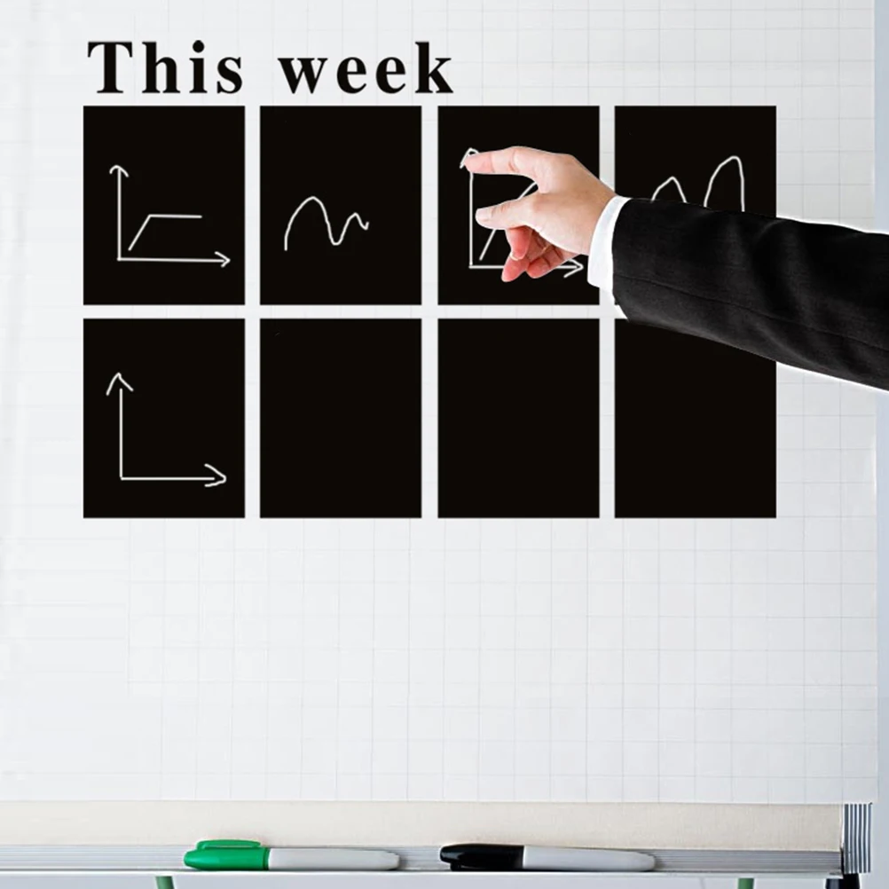 Blackboard Week Plan Calendar Removable Black Board Wall Sticker Decals Planner Wall Stickers Black Easy Peel Stick