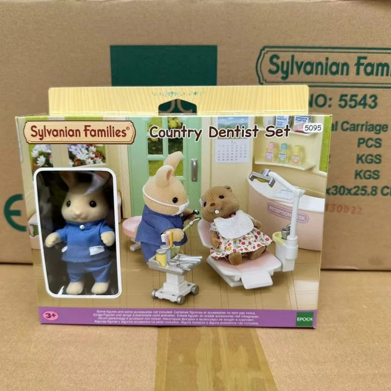 Sylvanian family-Conjunto de juguetes para niños, ropa, muebles, houes, simulación, juego de enfermera, hombre y mujer, accesorios originales