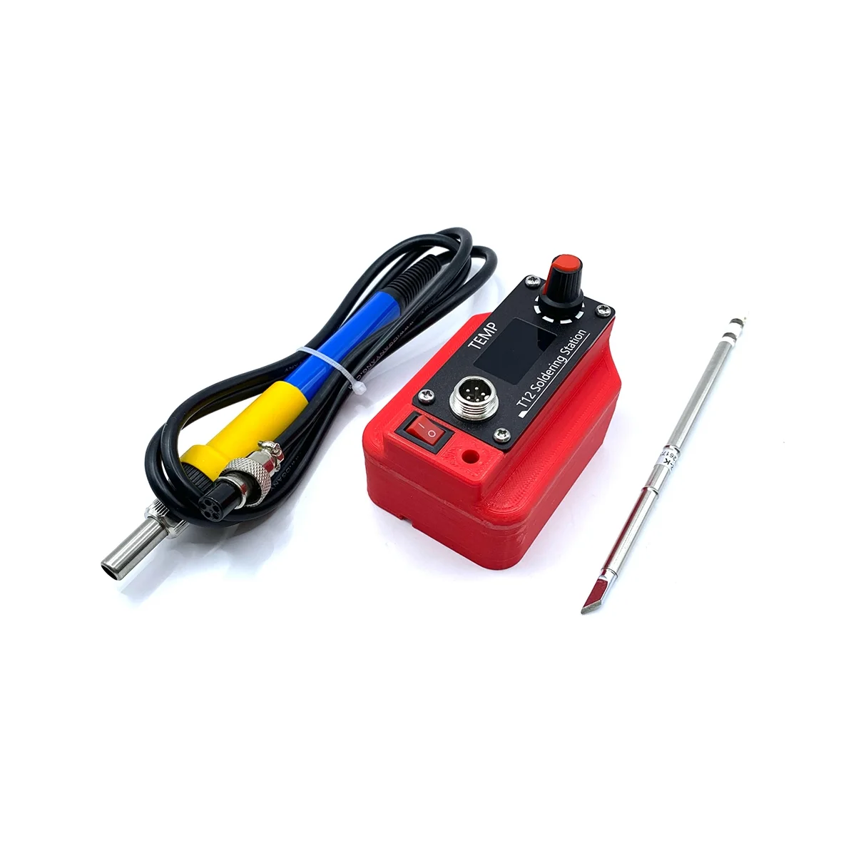 

Cordless Soldering Iron Station Electric Solder Without Power 70W T12 for Milwaukee Battery Red