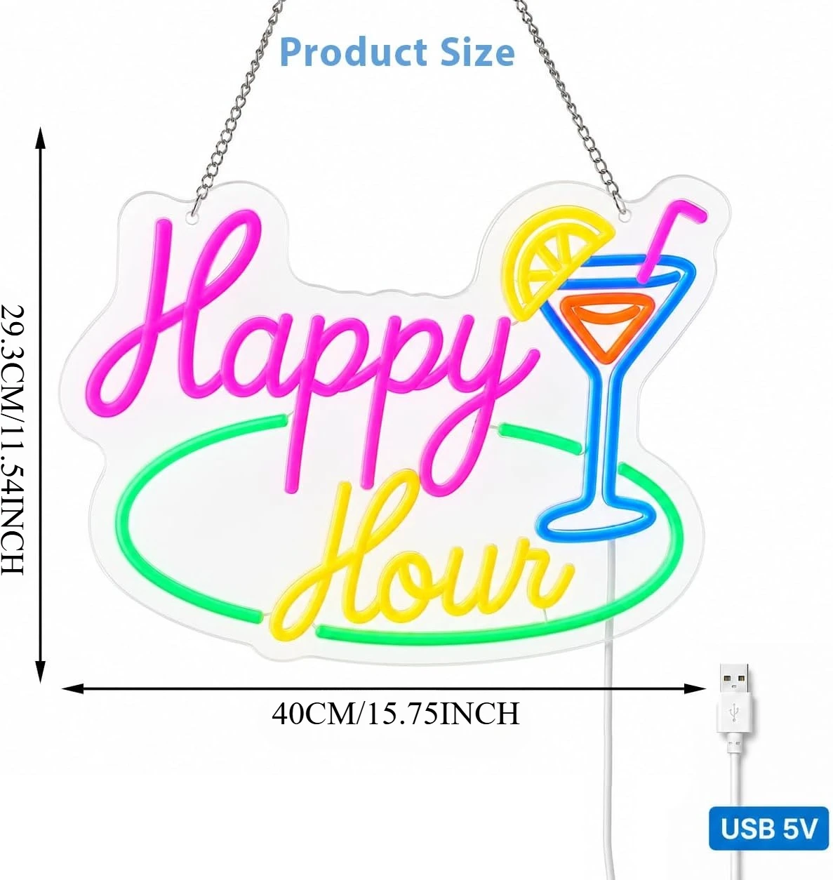 Happy Hour Cocktail LED Neonbo - Decor Lighting Opening Hours recensie en prijs