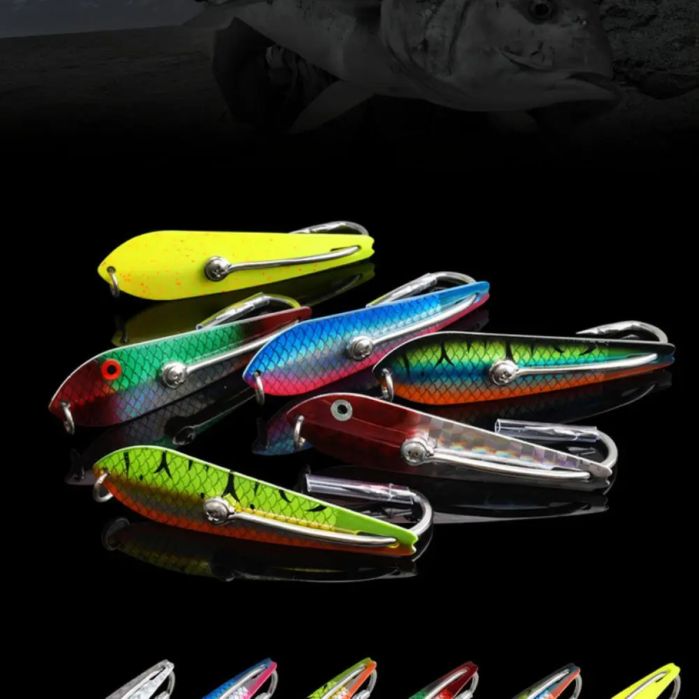 For Teaser Angle Metal Spoon Lure Deep Sea Trolling Bait Saltwater Fishing Accessory Stainless Steel Hook Predator