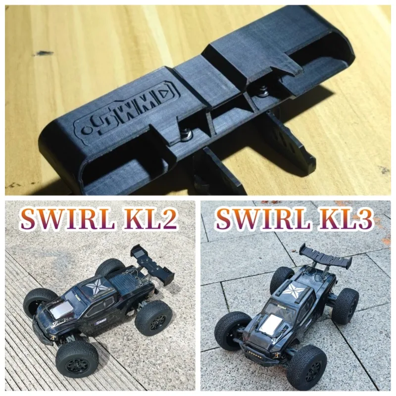 For RLAARLO Omni Terminator 1/10 RC Monster Truck Wing Spoiler Upgrade Part, Bolt-On Rear Wing for RC Off-Road Crawler