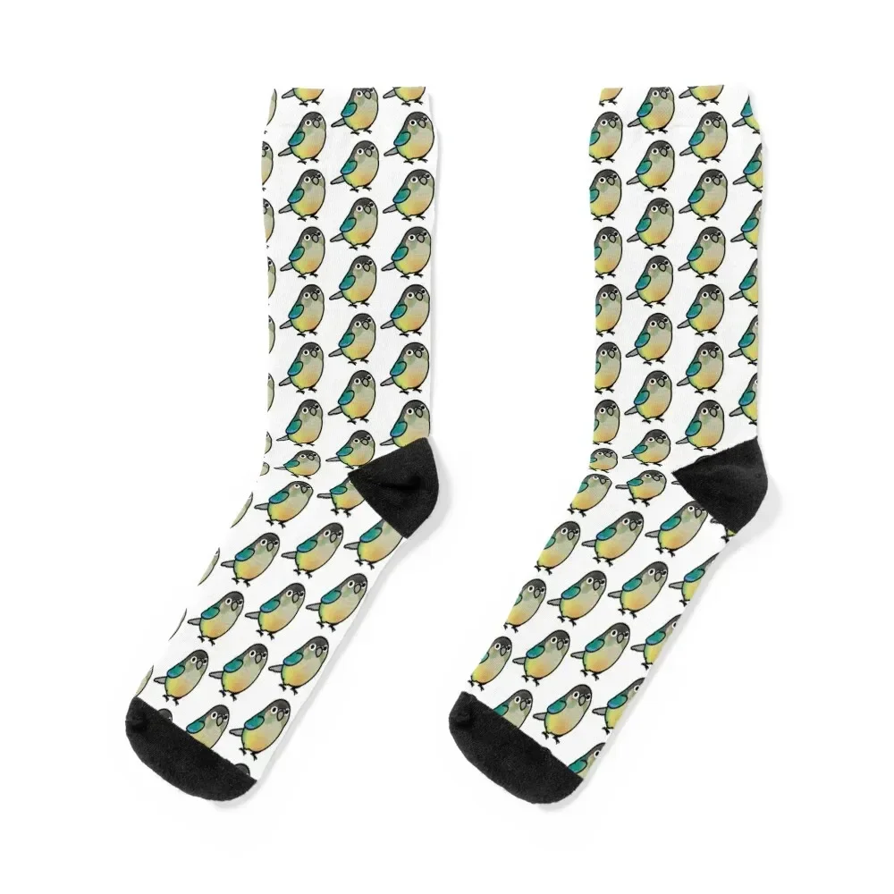

Chubby Green Cheek Yellow-sided Turquoise Conure Socks funny sock fashionable shoes anime Socks For Women Men's