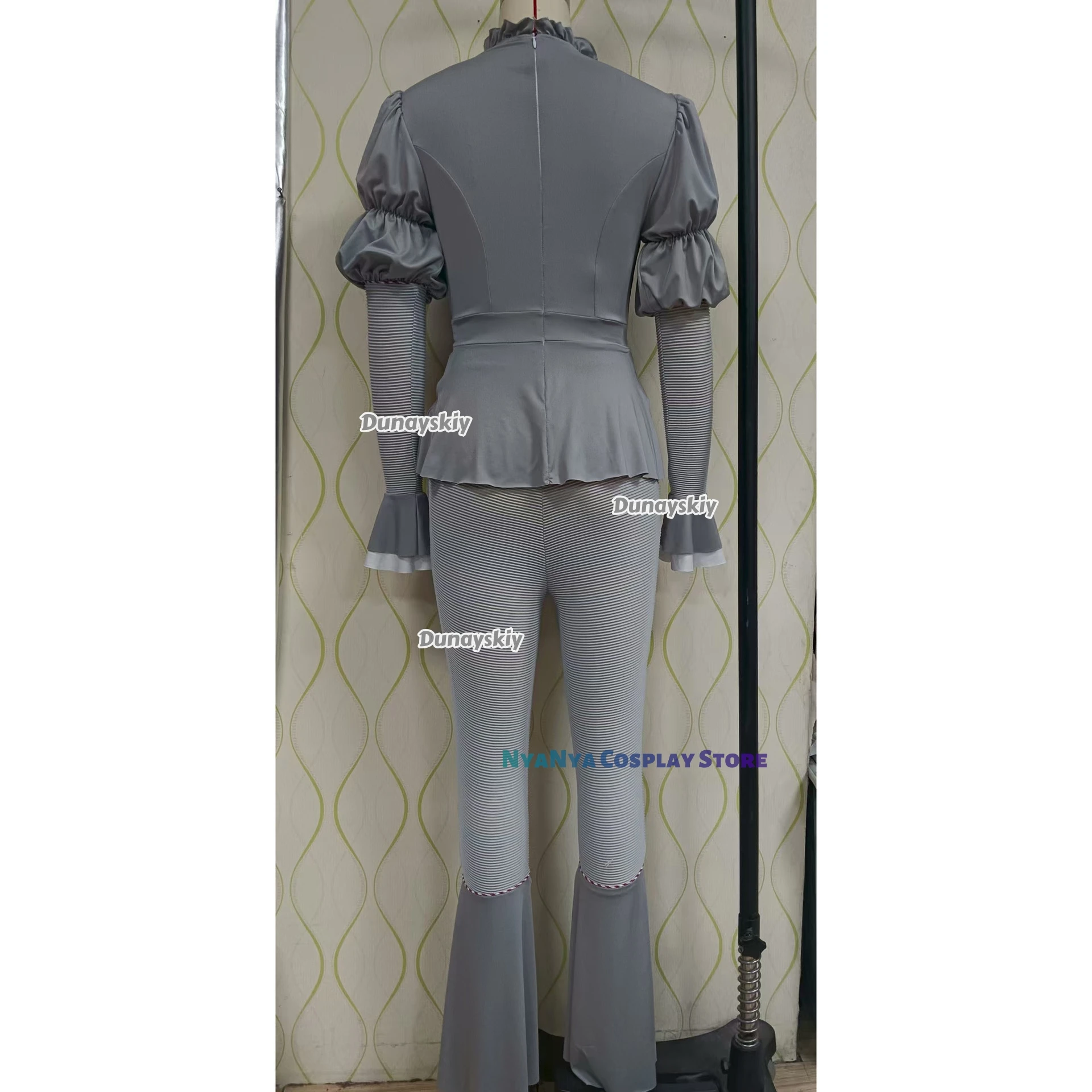 Pennywise تأثيري حلي هالوين فيلم مهرج شعر مستعار بانت Genderswap الرعب مخيف الرعب هالوين المرأة زي أنيمي S-xl #4