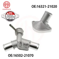Nuevo conjunto de cuello de llenado de refrigerante de aluminio entrada de agua compatible con Toyota Yaris Sedan Vios 1.3L 1.5L 16502-21070 16321-21020 16502-21080
