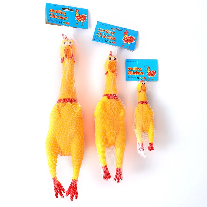 Funny Screaming Chicken Pet Dog Toys Releasing Chicken Durable Dog Chew Toys Tough Squeaky Dog Grinding Teeth Toys