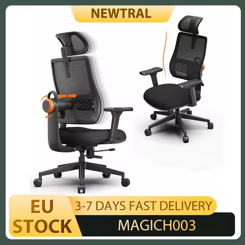 NEWTRAL MAGICH003 Ergonomic Office Chair, Auto-Following Backrest, Adaptive Lower Back Support, Adjustable Headrest Seat Depth