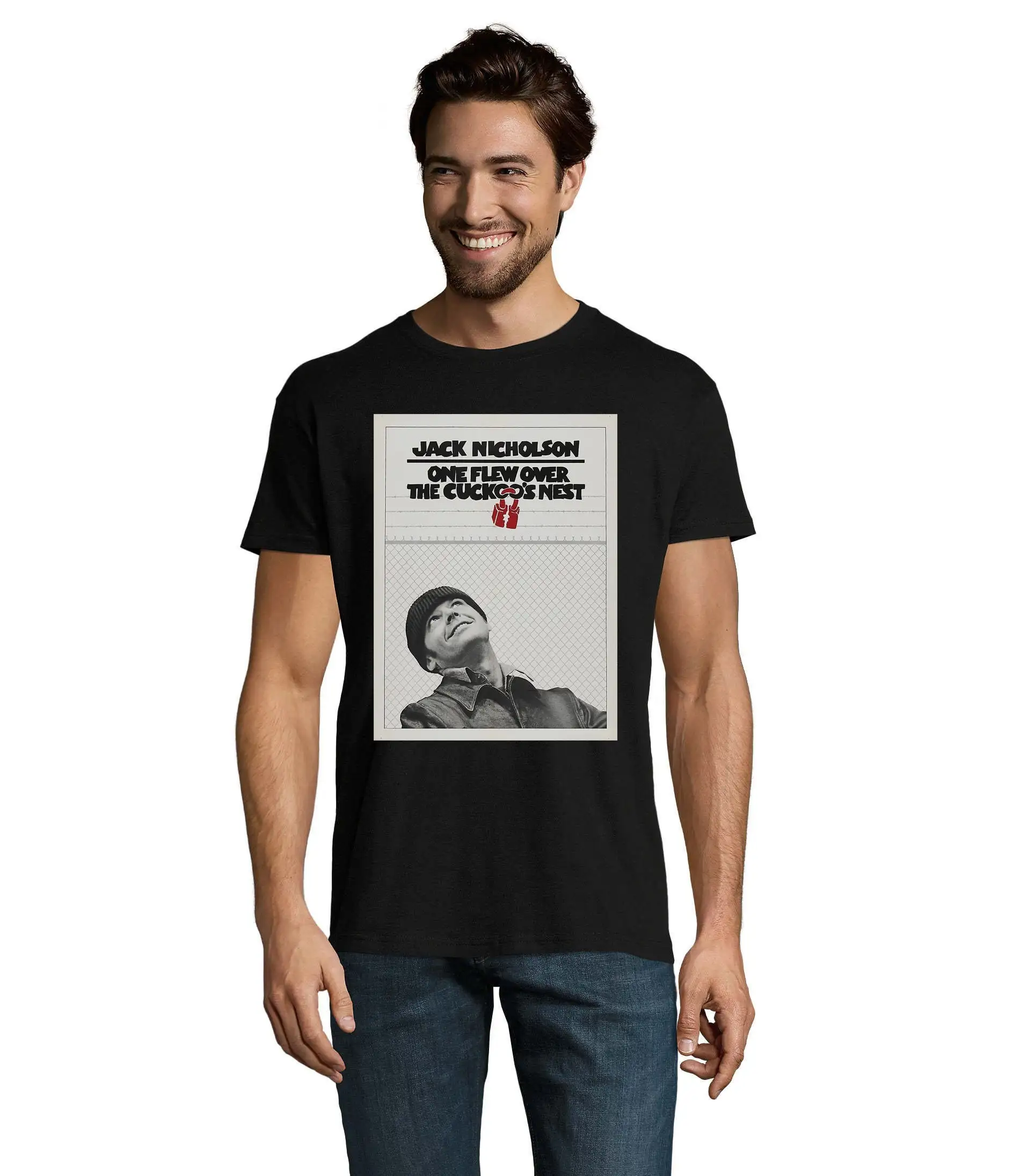 Jack Nicholson One Flew Over The Cuckoos Nest Men'S Cotton T Shirt