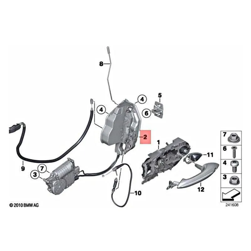 Brand New 51217226197 51217226198 Left/Right Door Lock Latch Actuator For BMW F12 F13 640i 650i M6