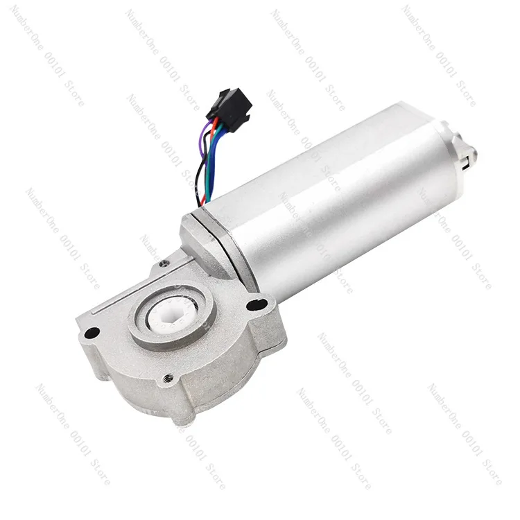 現在のバッチのdc減速モーター24v永久磁石ブラシ付き45フラットギアボックス本体、ブレーキ付きリフティングテーブル脚モーター