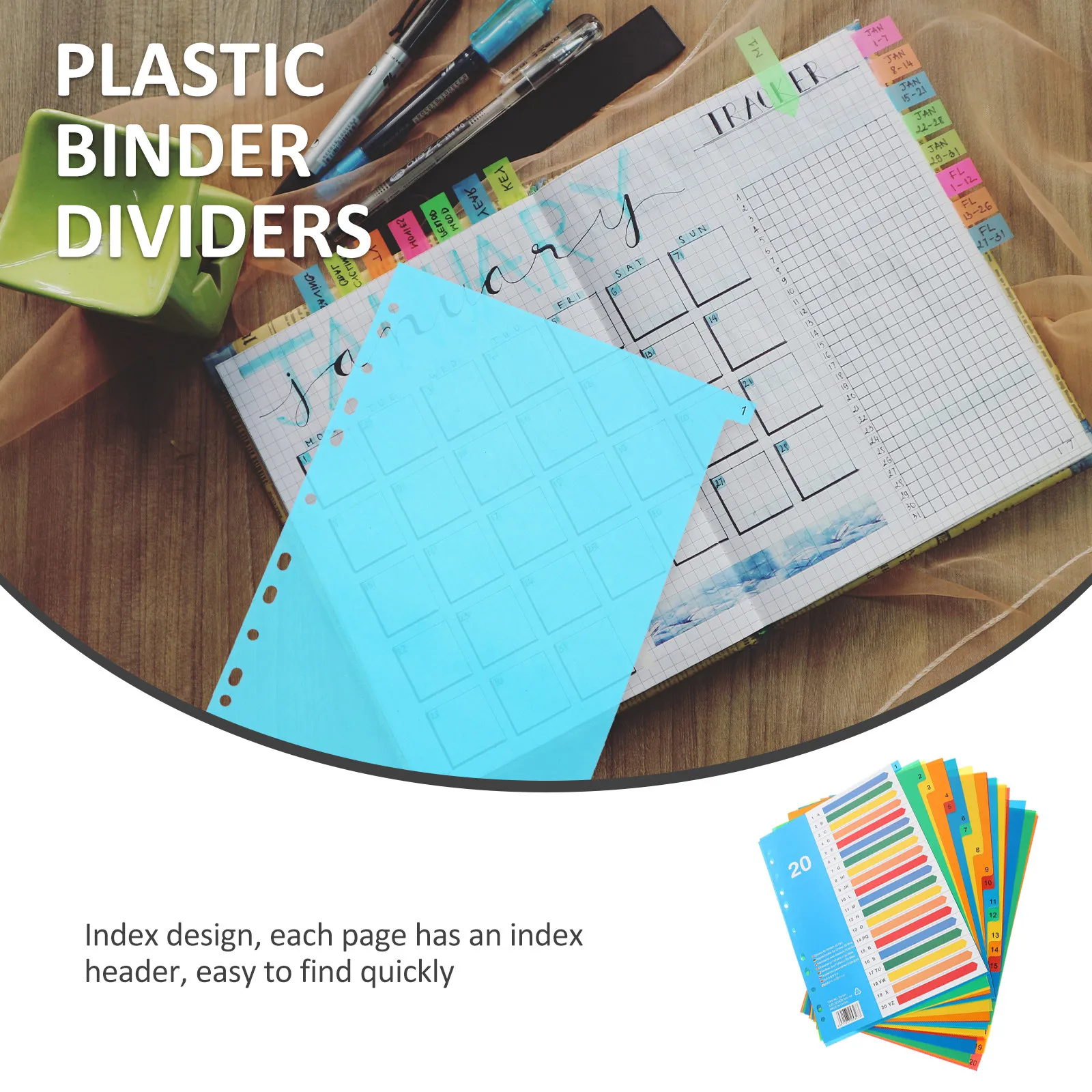 5Pcs Binder Dividers Colored P - đánh giá và giá Tab Divider A4