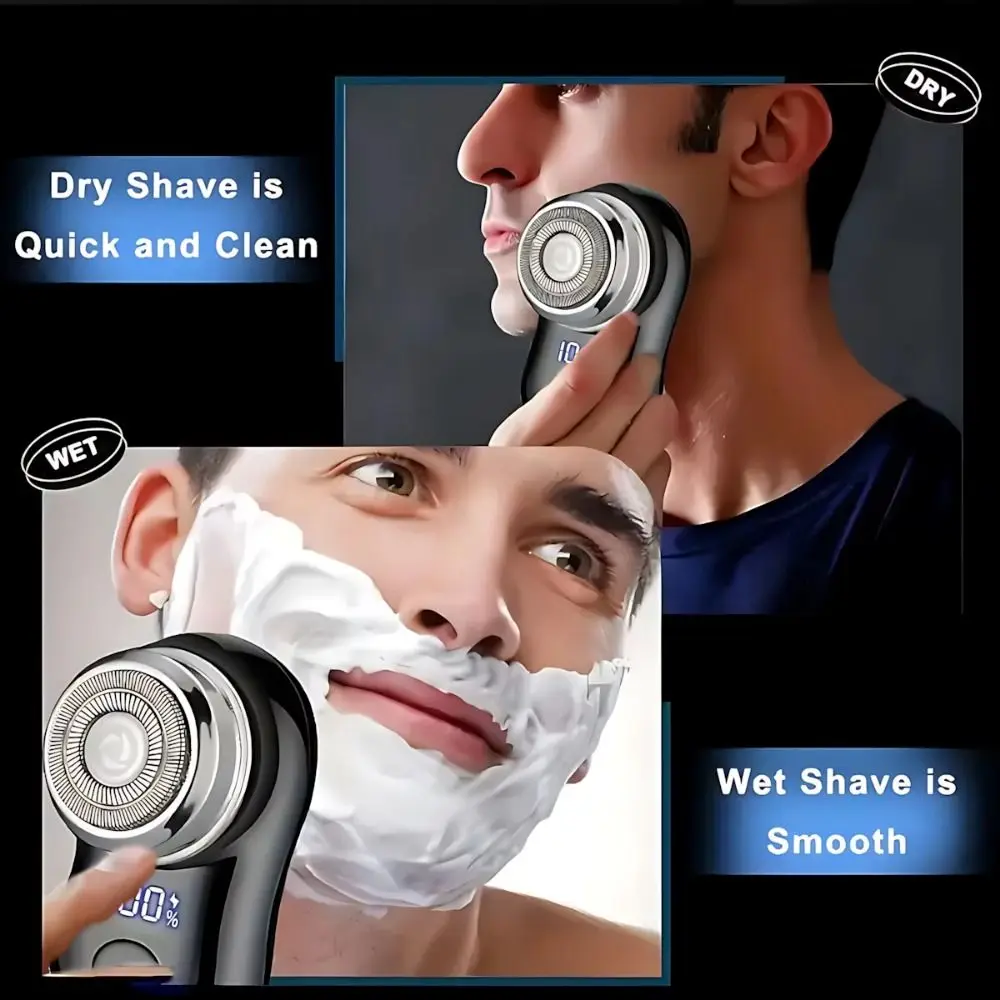 Cordless Mini Electric Shaver Waterproof LED digital display Men Electric Shaver Compact Lightweight