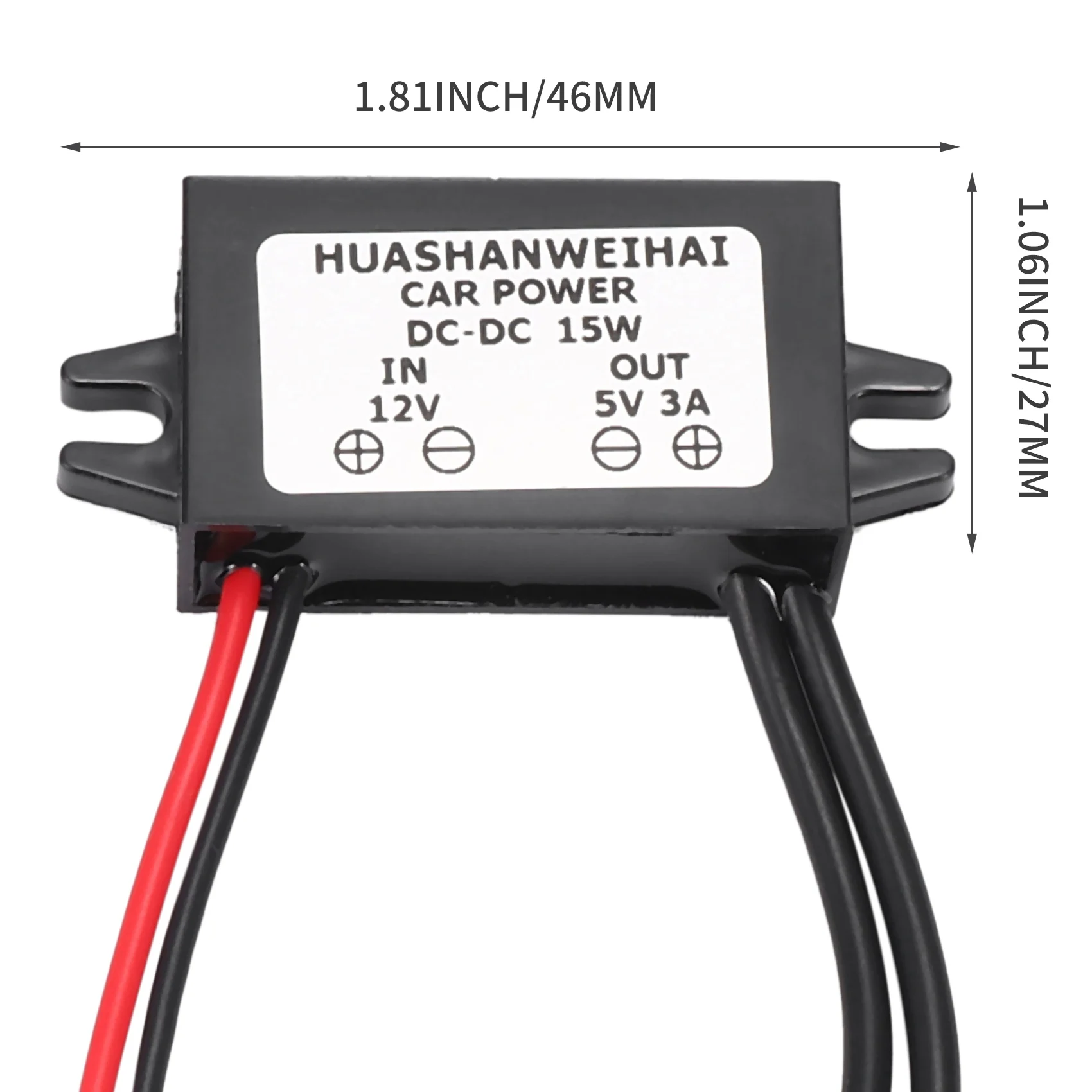 محول تيار مستمر A003 12 فولت إلى 5 فولت 3 أمبير مزدوج 2 USB إلى جهد منظم الطاقة التلقائي
