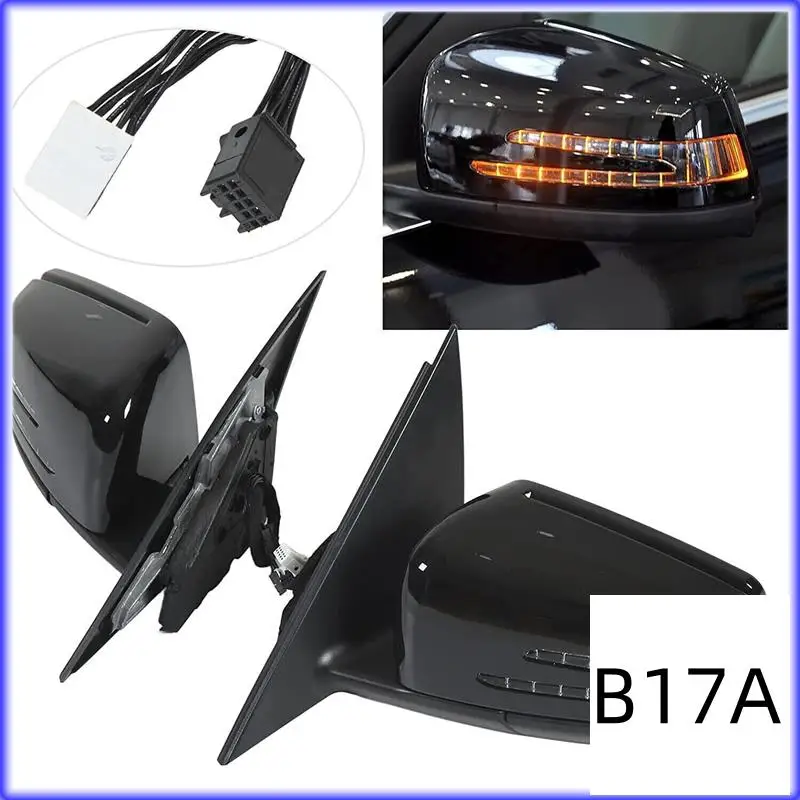 

BT-Right Side Door Rear View Mirror Assembly Black For Mercedes Benz W204 C-Calss C300 C350 C63 2011-2014