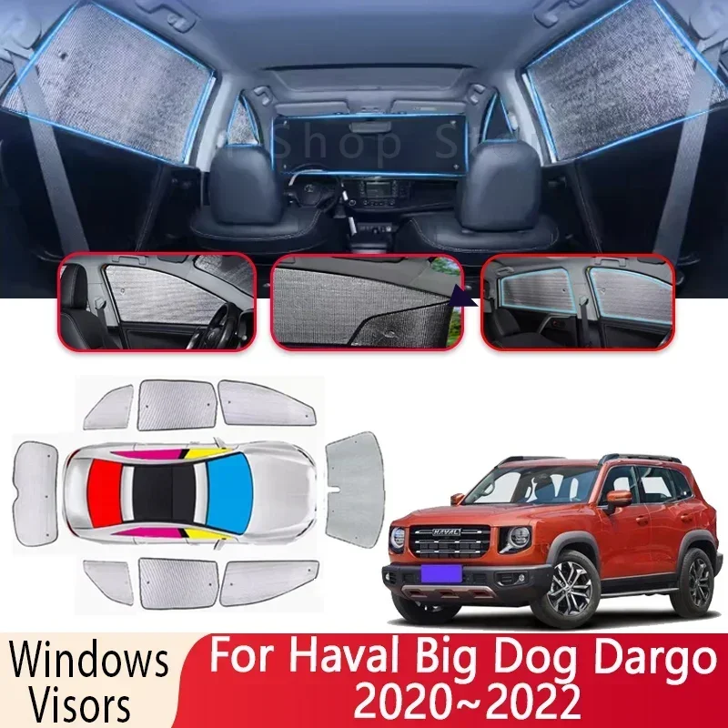 Sun Shade For Haval Big Dog Dargo 2020~2022 Car Windshield Sunshade Heat Insulation Auto Parts Sun Protection Visor Accessories