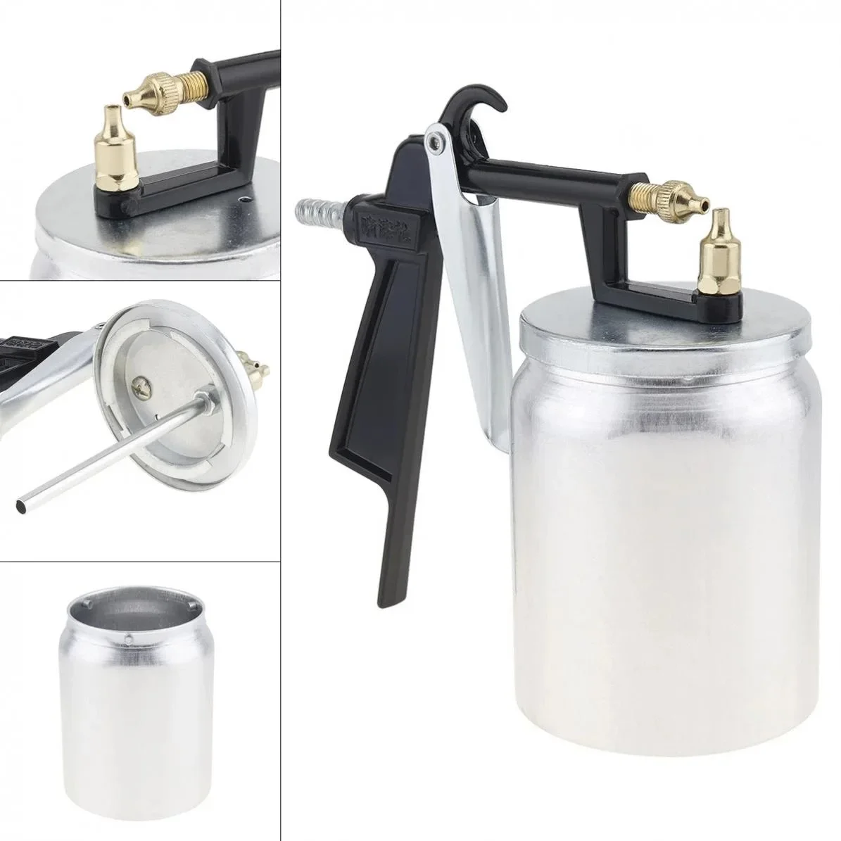 Air Spray Gun 500ml Professional Spraying Machine Alloy Spray Paint Atomizer Tool Belt Funnel Spray Paint PQ-1