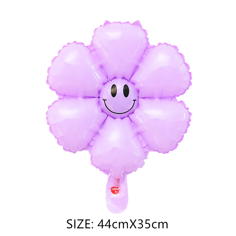 Smile Daisy Sun Flower Aluminum Film Balloon Girl Birthday Children\'s Valentine\'s Day Wedding Party Decoration Outdoor Scenery