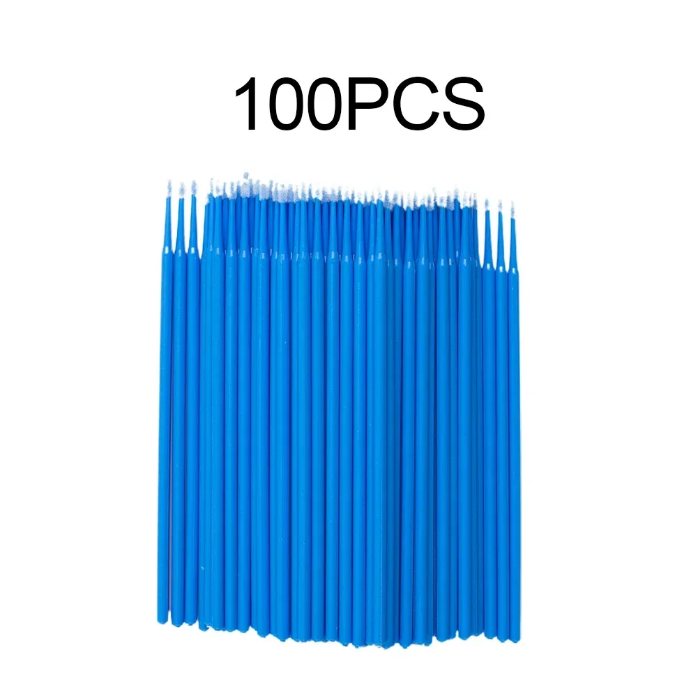 100Pcs Up Paint Micro Brush Tips 1.5mm Mini Car Touch Up Paint Micro Brush Purple Auto Applicator Sticks Detailing Car Products