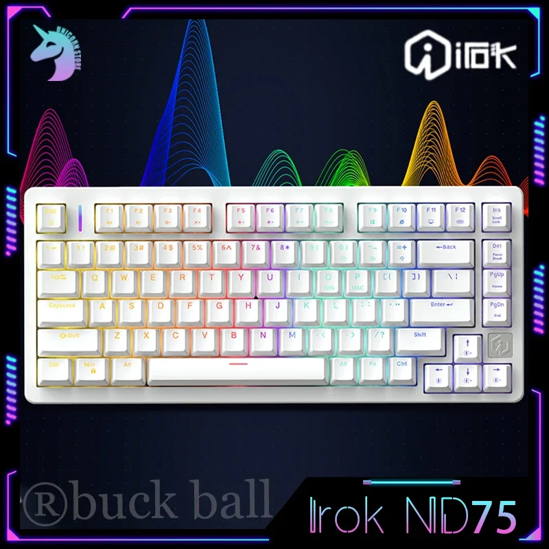 IROK ND75 Magnetic Switch Mechanical Keyboard Wired Keyboards Gaming Keyboards 81 Keys Hot-Swap Customization RGB Gamer Keyboard